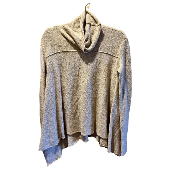 Free People | Beige Drape Drape Turtleneck Sweater - Picture 3 of 5